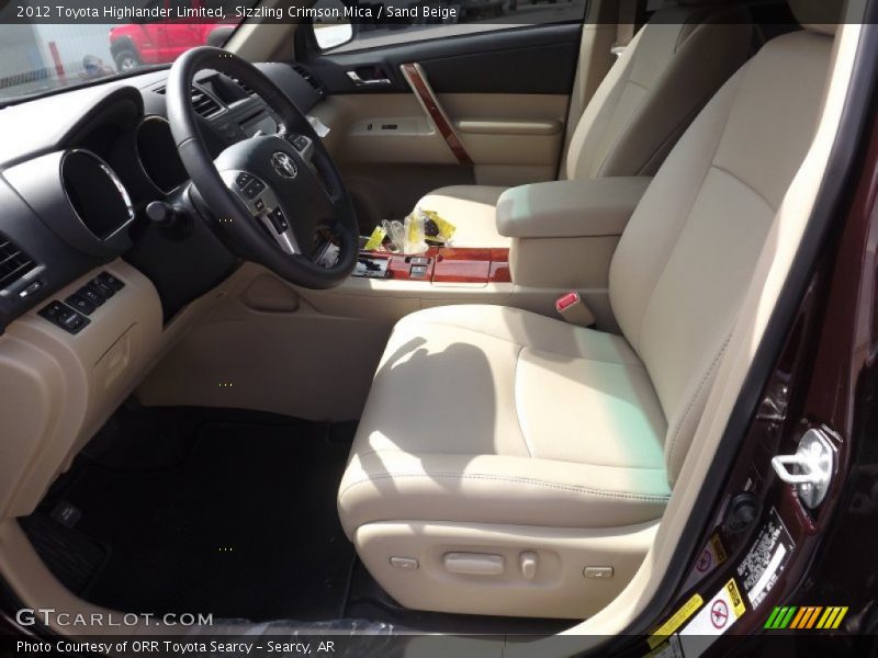 Sizzling Crimson Mica / Sand Beige 2012 Toyota Highlander Limited