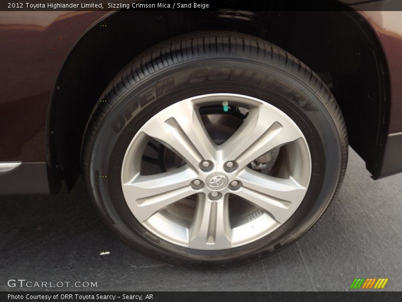 Sizzling Crimson Mica / Sand Beige 2012 Toyota Highlander Limited
