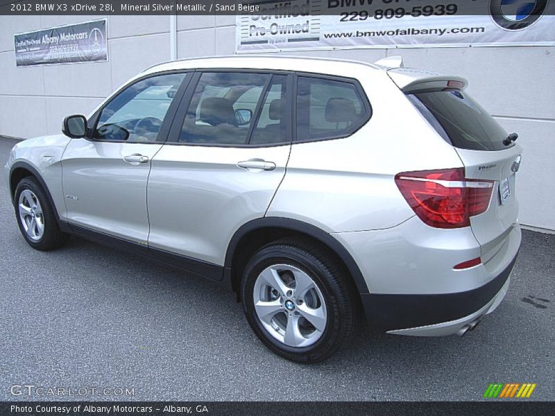 Mineral Silver Metallic / Sand Beige 2012 BMW X3 xDrive 28i
