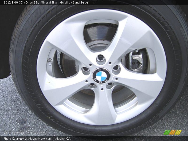 Mineral Silver Metallic / Sand Beige 2012 BMW X3 xDrive 28i