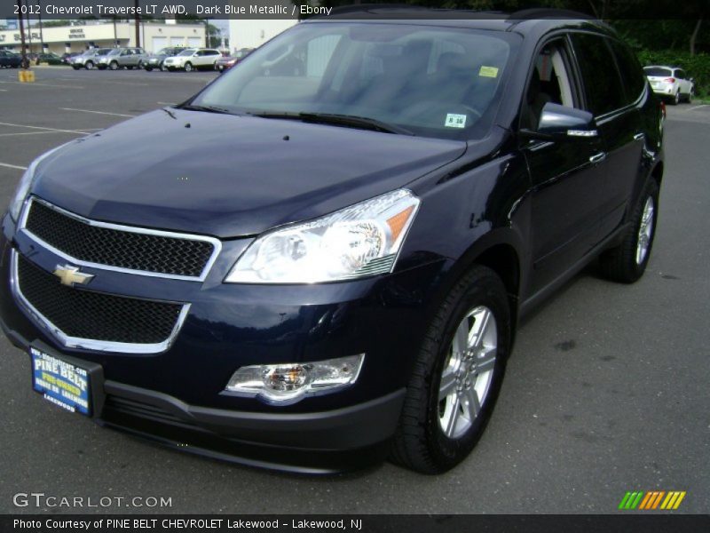 Dark Blue Metallic / Ebony 2012 Chevrolet Traverse LT AWD