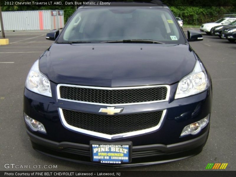 Dark Blue Metallic / Ebony 2012 Chevrolet Traverse LT AWD
