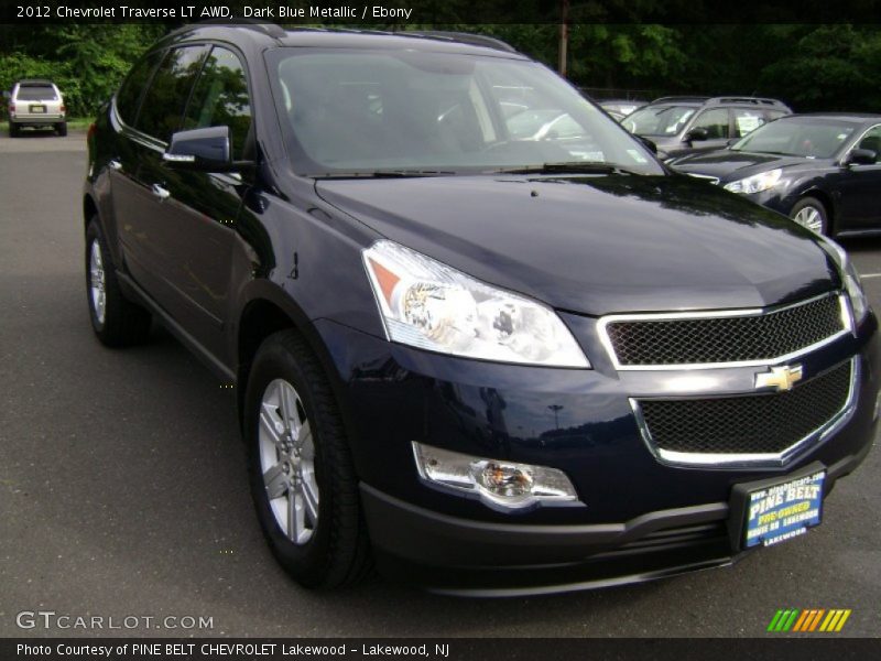 Dark Blue Metallic / Ebony 2012 Chevrolet Traverse LT AWD