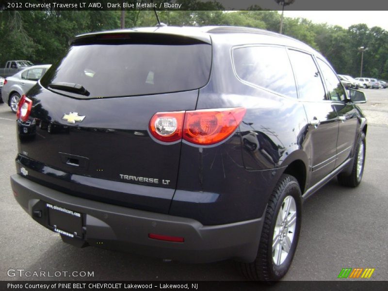 Dark Blue Metallic / Ebony 2012 Chevrolet Traverse LT AWD