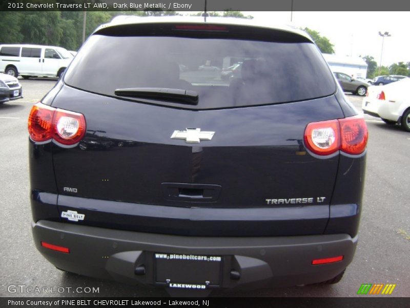 Dark Blue Metallic / Ebony 2012 Chevrolet Traverse LT AWD