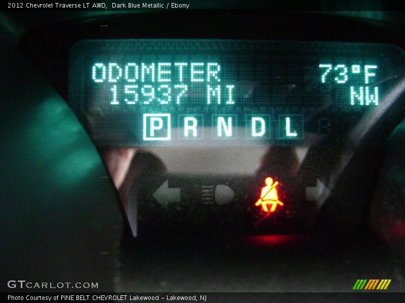 Dark Blue Metallic / Ebony 2012 Chevrolet Traverse LT AWD