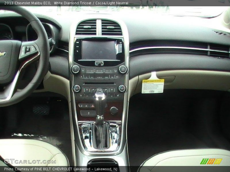 White Diamond Tricoat / Cocoa/Light Neutral 2013 Chevrolet Malibu ECO