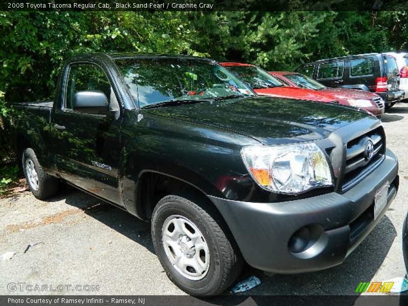 Black Sand Pearl / Graphite Gray 2008 Toyota Tacoma Regular Cab