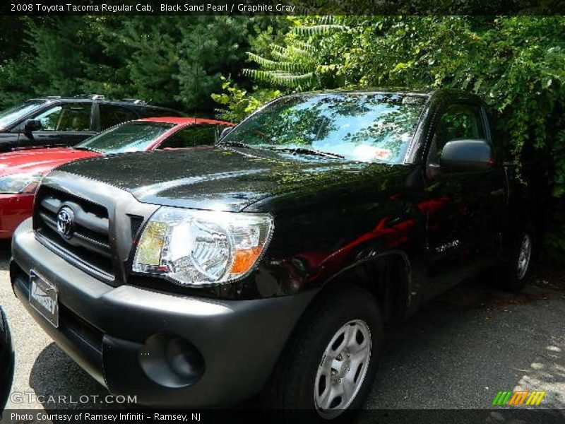 Black Sand Pearl / Graphite Gray 2008 Toyota Tacoma Regular Cab