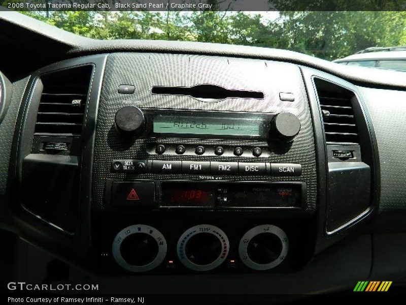 Black Sand Pearl / Graphite Gray 2008 Toyota Tacoma Regular Cab
