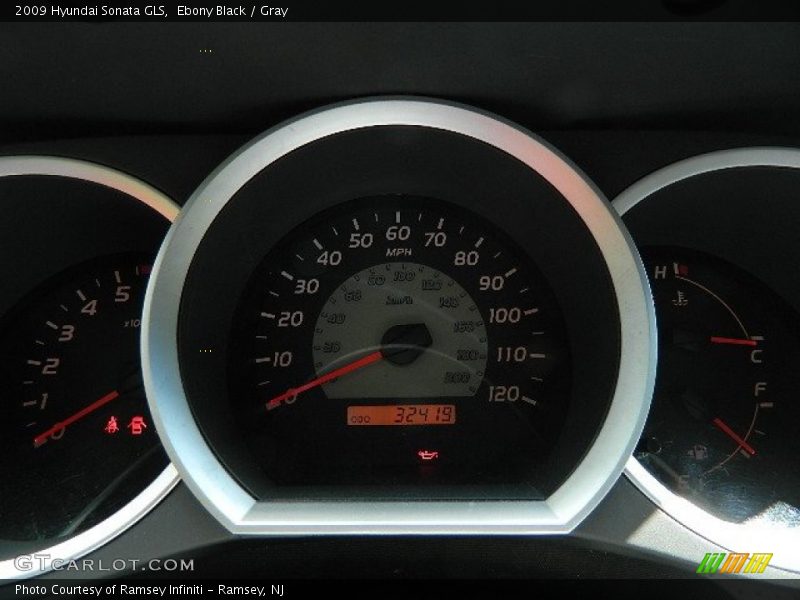 Ebony Black / Gray 2009 Hyundai Sonata GLS