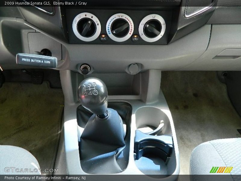 Ebony Black / Gray 2009 Hyundai Sonata GLS