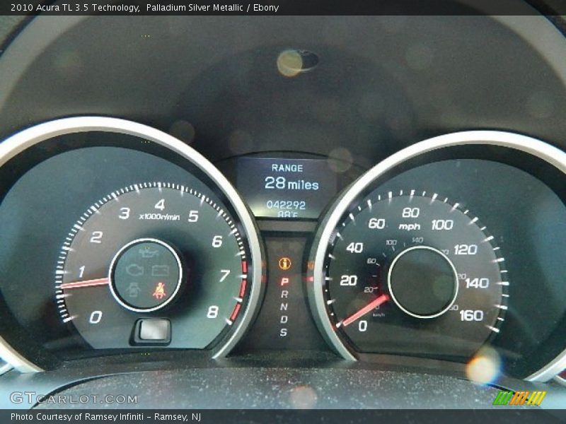 Palladium Silver Metallic / Ebony 2010 Acura TL 3.5 Technology