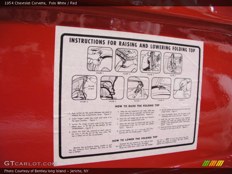 Polo White / Red 1954 Chevrolet Corvette