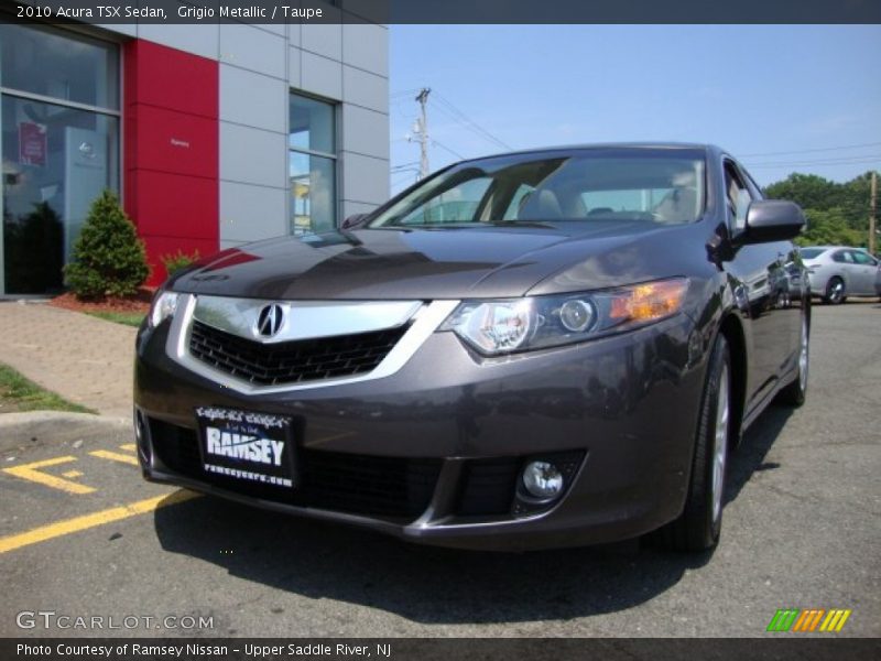 Grigio Metallic / Taupe 2010 Acura TSX Sedan