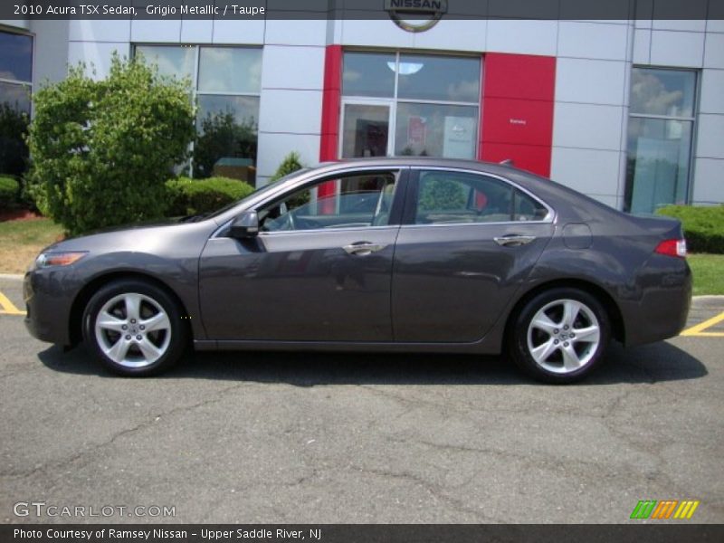 Grigio Metallic / Taupe 2010 Acura TSX Sedan