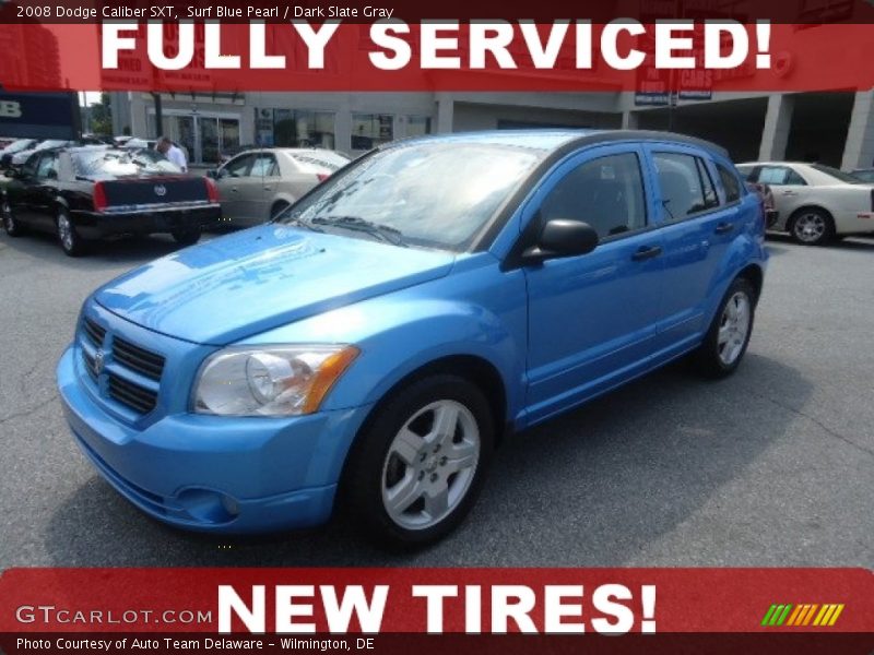 Surf Blue Pearl / Dark Slate Gray 2008 Dodge Caliber SXT