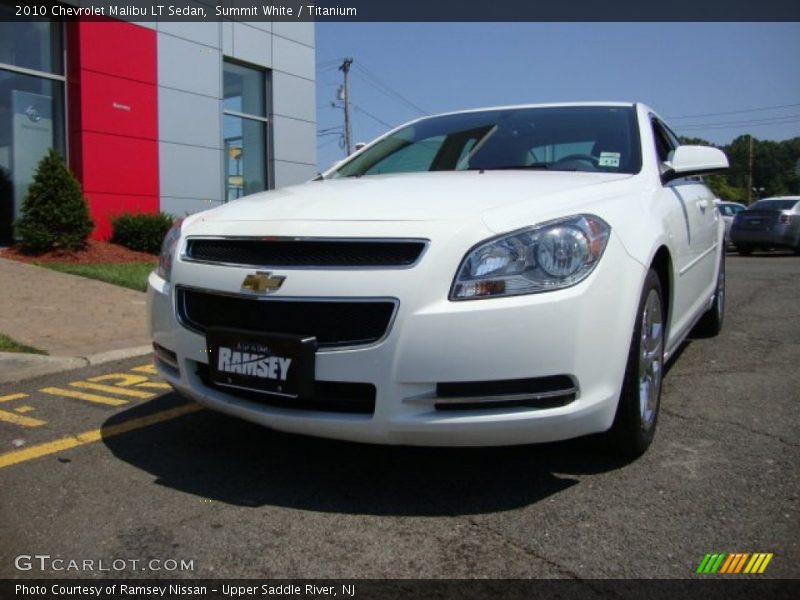 Summit White / Titanium 2010 Chevrolet Malibu LT Sedan
