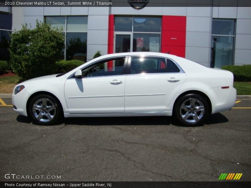 Summit White / Titanium 2010 Chevrolet Malibu LT Sedan