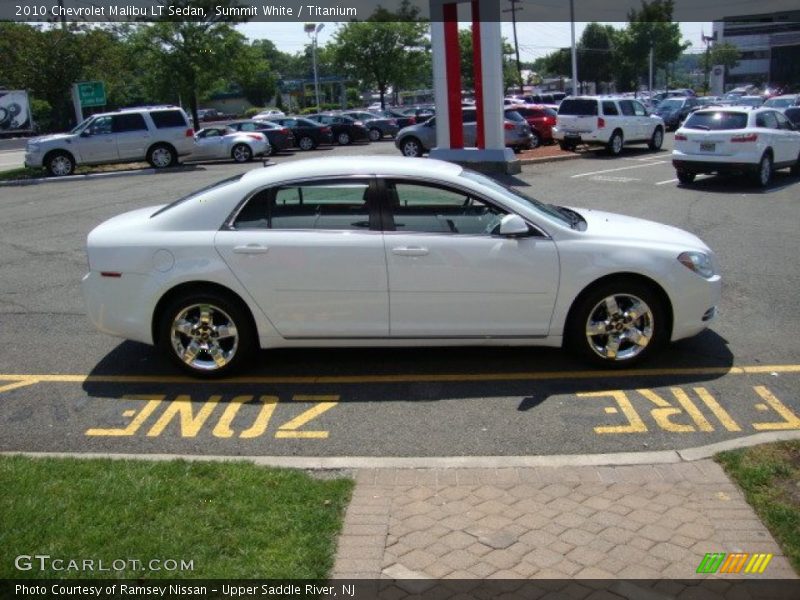 Summit White / Titanium 2010 Chevrolet Malibu LT Sedan