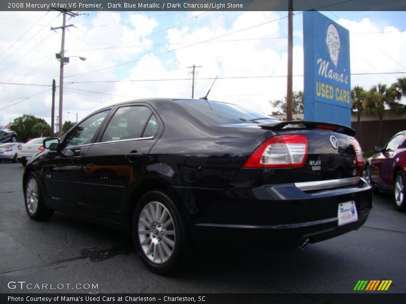 Dark Blue Metallic / Dark Charcoal/Light Stone 2008 Mercury Milan V6 Premier