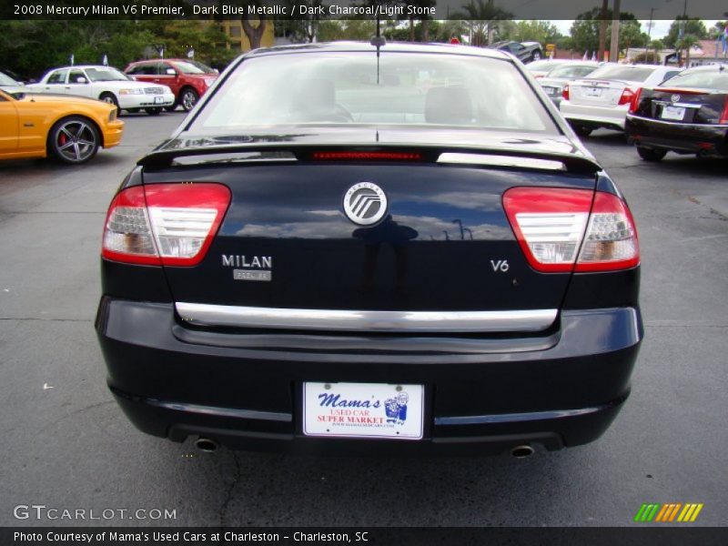 Dark Blue Metallic / Dark Charcoal/Light Stone 2008 Mercury Milan V6 Premier