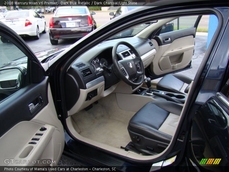 Dark Blue Metallic / Dark Charcoal/Light Stone 2008 Mercury Milan V6 Premier