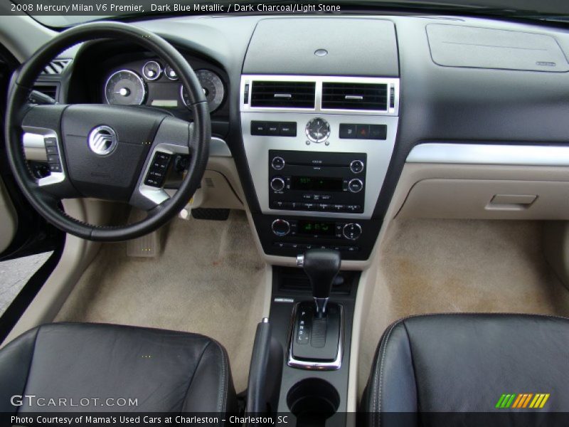 Dark Blue Metallic / Dark Charcoal/Light Stone 2008 Mercury Milan V6 Premier