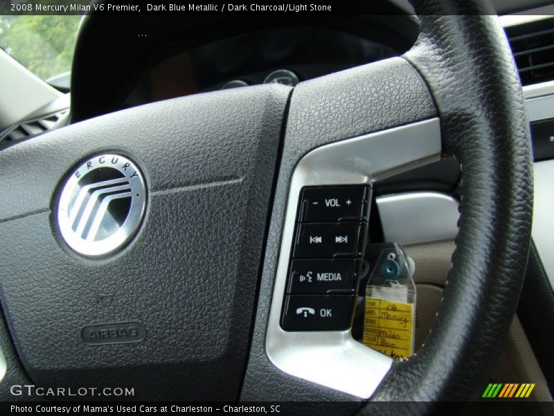 Dark Blue Metallic / Dark Charcoal/Light Stone 2008 Mercury Milan V6 Premier