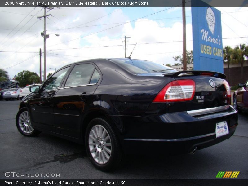 Dark Blue Metallic / Dark Charcoal/Light Stone 2008 Mercury Milan V6 Premier