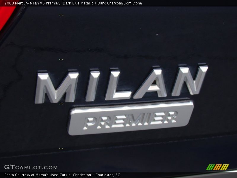 Dark Blue Metallic / Dark Charcoal/Light Stone 2008 Mercury Milan V6 Premier