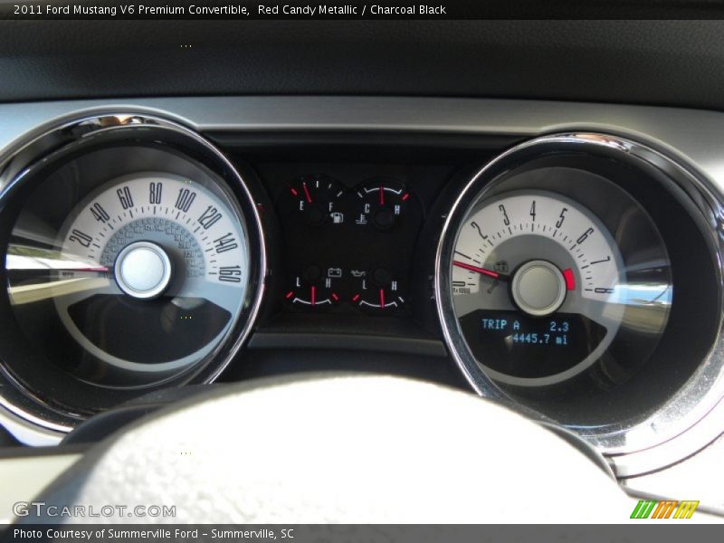 Red Candy Metallic / Charcoal Black 2011 Ford Mustang V6 Premium Convertible