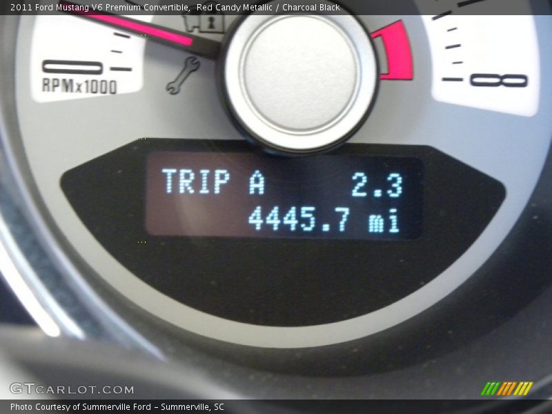 Red Candy Metallic / Charcoal Black 2011 Ford Mustang V6 Premium Convertible
