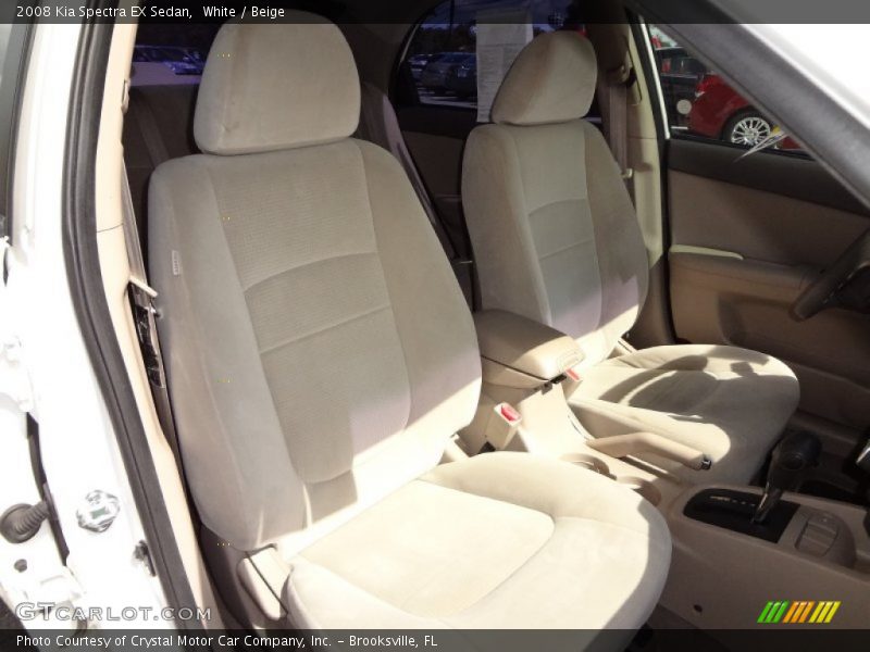 White / Beige 2008 Kia Spectra EX Sedan