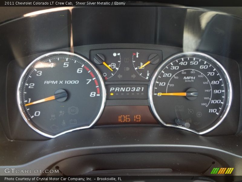 Sheer Silver Metallic / Ebony 2011 Chevrolet Colorado LT Crew Cab