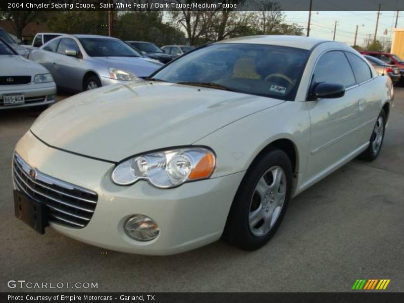 Satin White Pearl / Dark Taupe/Medium Taupe 2004 Chrysler Sebring Coupe