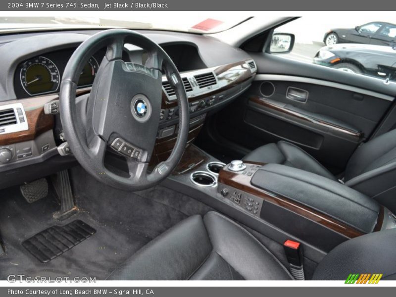 Jet Black / Black/Black 2004 BMW 7 Series 745i Sedan