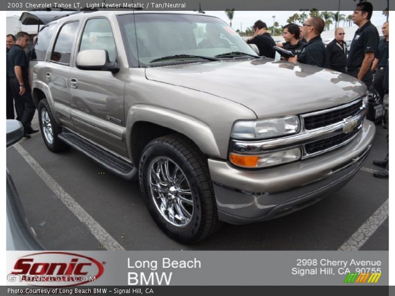 Light Pewter Metallic / Tan/Neutral 2003 Chevrolet Tahoe LT