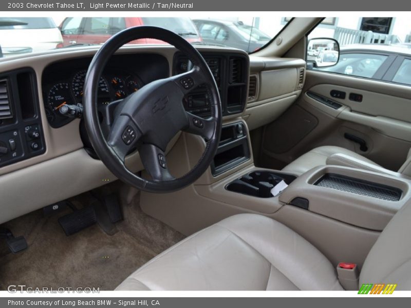 Light Pewter Metallic / Tan/Neutral 2003 Chevrolet Tahoe LT