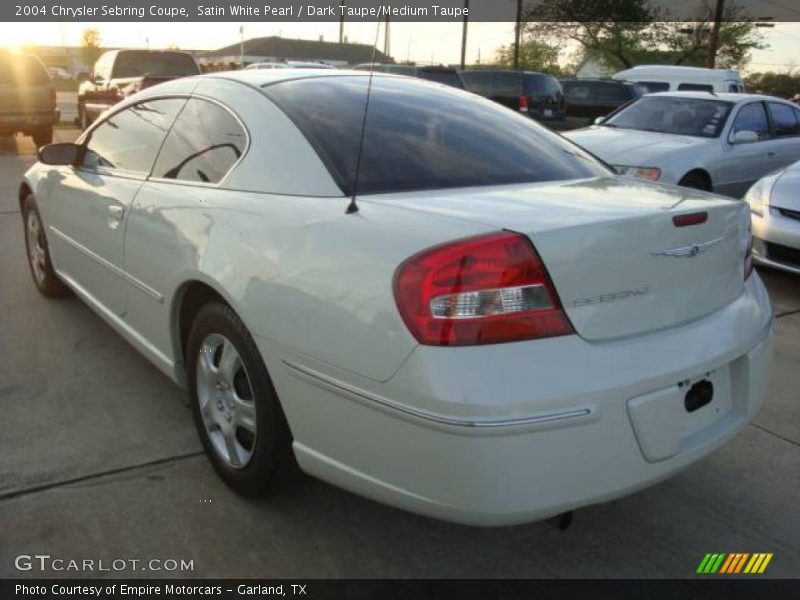 Satin White Pearl / Dark Taupe/Medium Taupe 2004 Chrysler Sebring Coupe