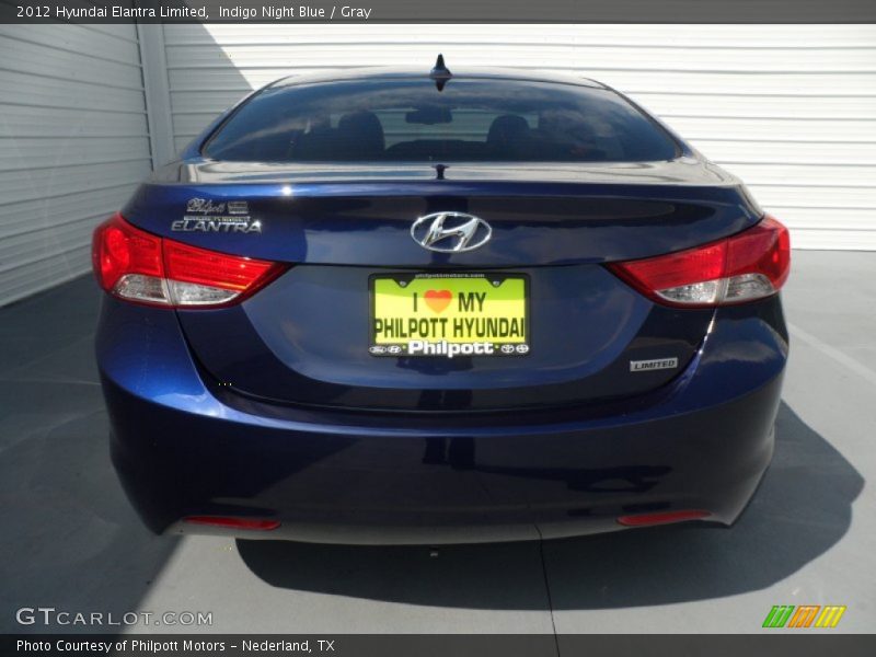 Indigo Night Blue / Gray 2012 Hyundai Elantra Limited