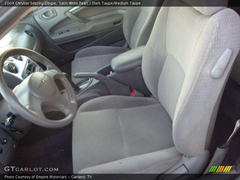 Satin White Pearl / Dark Taupe/Medium Taupe 2004 Chrysler Sebring Coupe