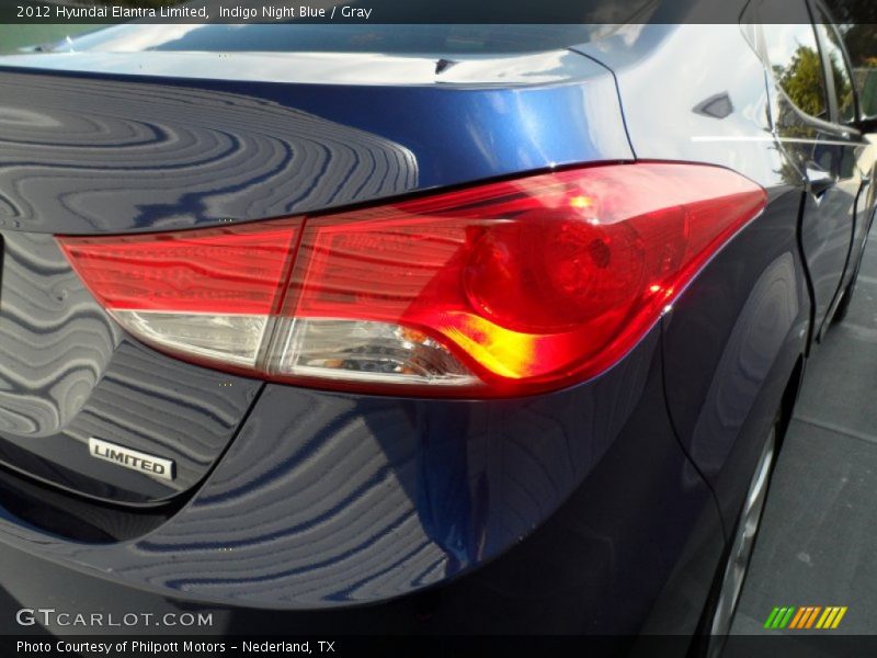Indigo Night Blue / Gray 2012 Hyundai Elantra Limited
