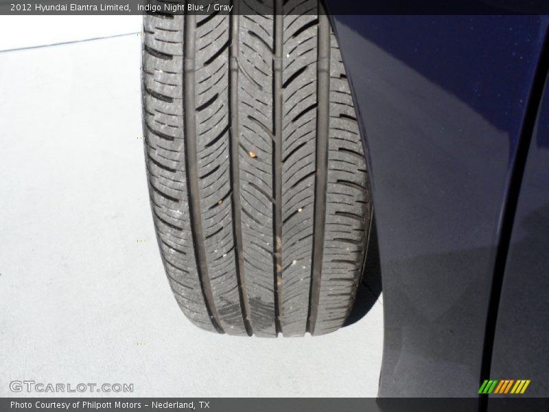 Indigo Night Blue / Gray 2012 Hyundai Elantra Limited
