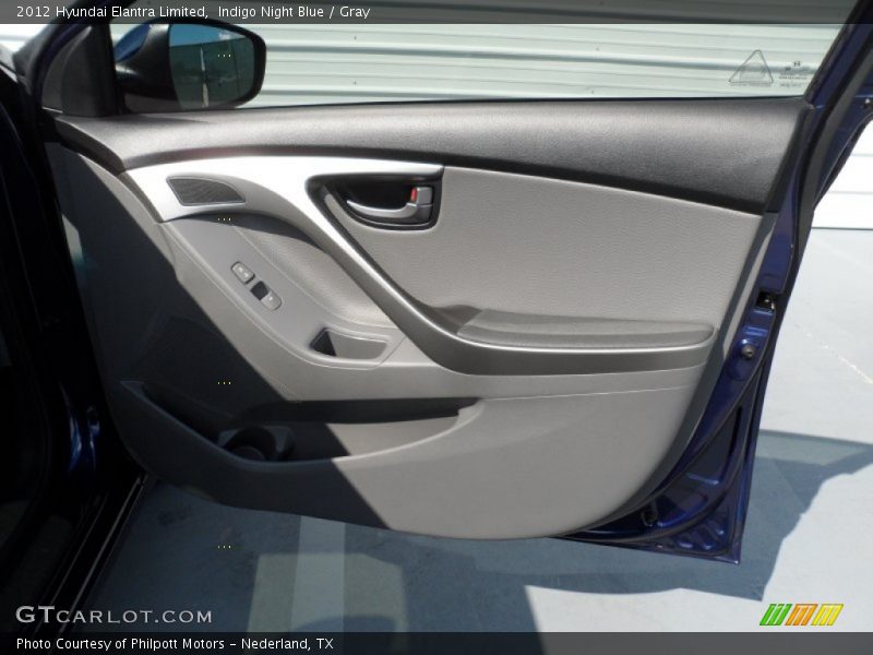 Indigo Night Blue / Gray 2012 Hyundai Elantra Limited