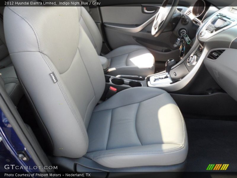 Indigo Night Blue / Gray 2012 Hyundai Elantra Limited