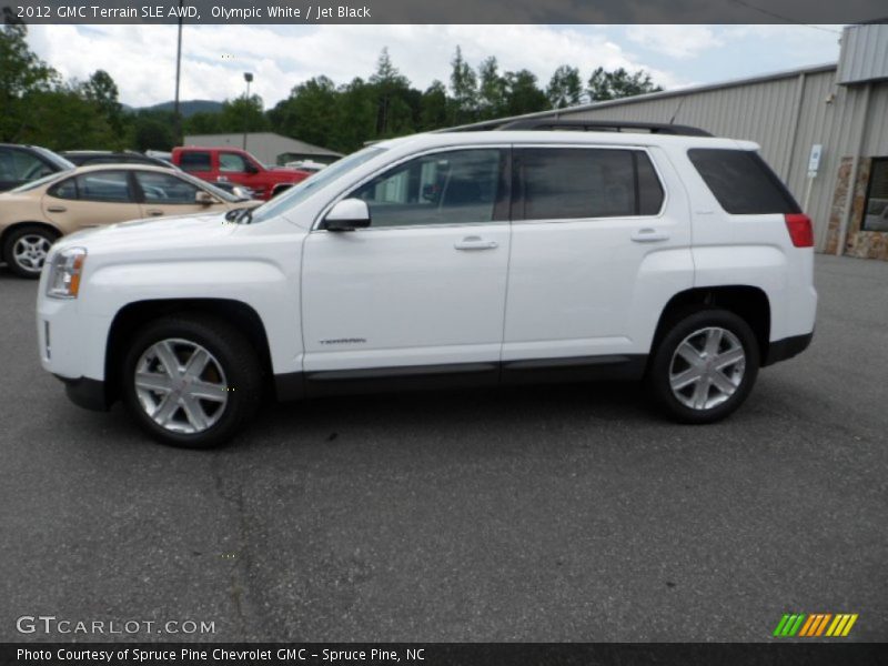 Olympic White / Jet Black 2012 GMC Terrain SLE AWD