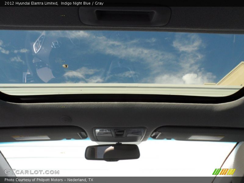 Indigo Night Blue / Gray 2012 Hyundai Elantra Limited