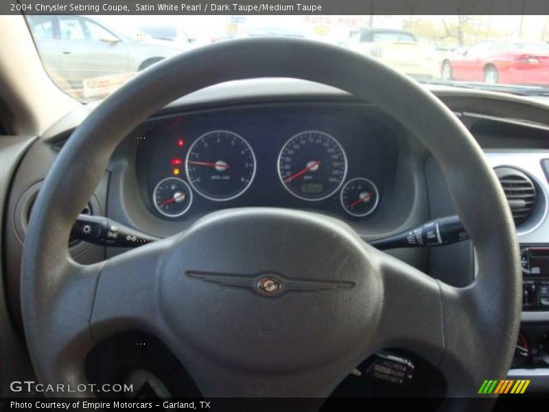 Satin White Pearl / Dark Taupe/Medium Taupe 2004 Chrysler Sebring Coupe