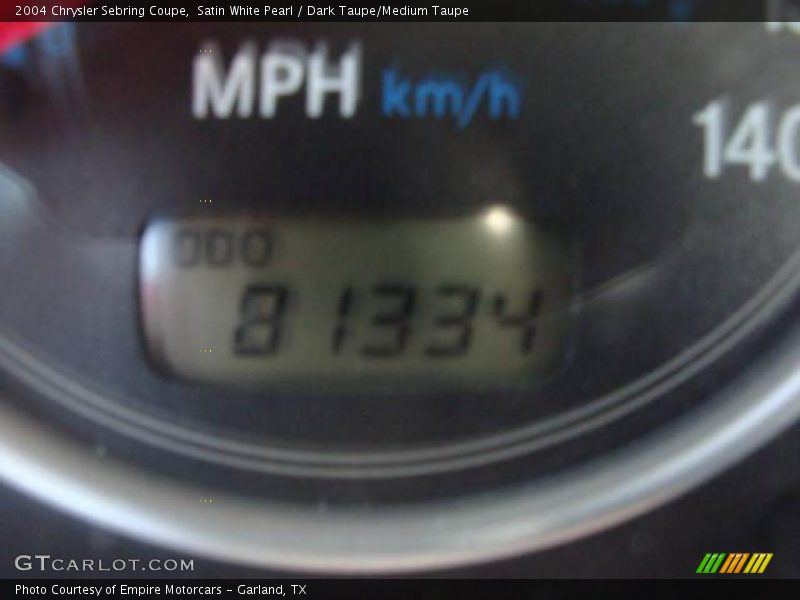 Satin White Pearl / Dark Taupe/Medium Taupe 2004 Chrysler Sebring Coupe
